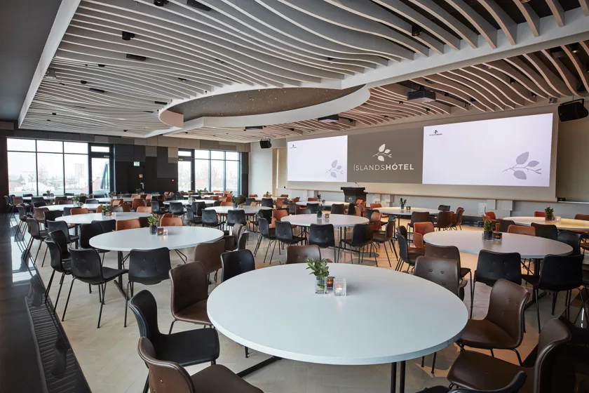 Háteigur conference- and banquet hall at Hotel Reykjavík Grand.